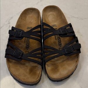 Birkenstock Black Cutout Sandals Size 41